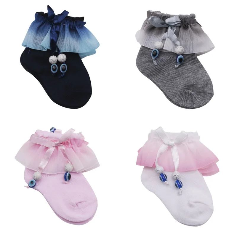 Baby Girls Cute Socks Baby Girl Bow Design Socks 3-6 Months Cotton Mesh Bow Socks Princess Party Toddler Children Socks