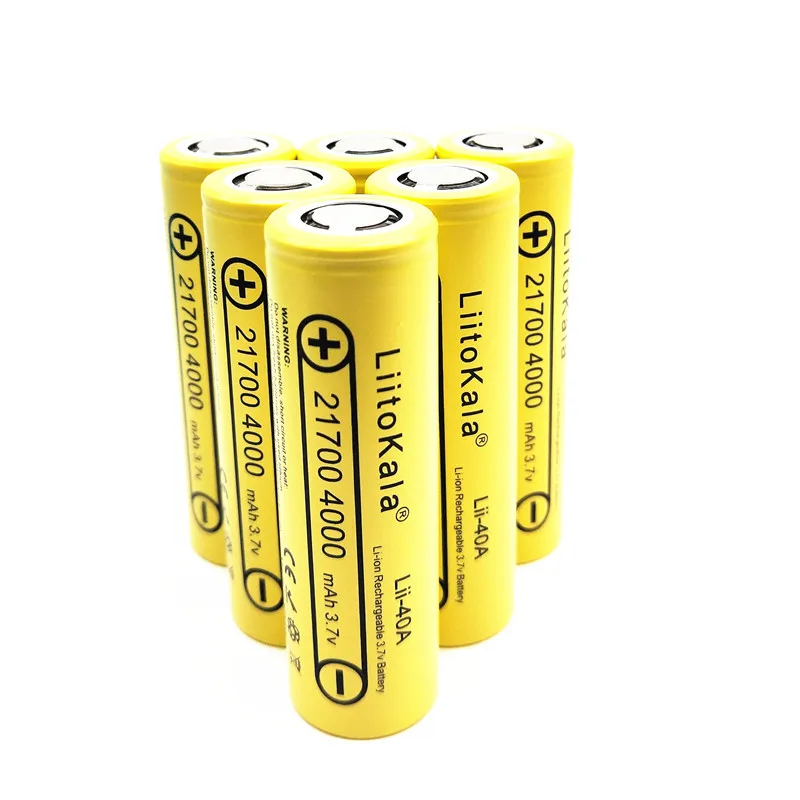 LiitoKala Lii-40A 21700 4000mah литий-ионный аккумулятор 3,7 V 40A 3,7 V 30A power 5C Rate Discharge