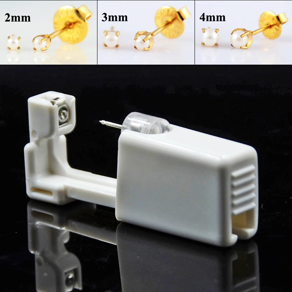 

1Unit Safety Sterlised Disposable NO PAIN Piercing Device Machine Tools HOMEUSE Ear Piercer With Zircon/Pearl Design Jewelry