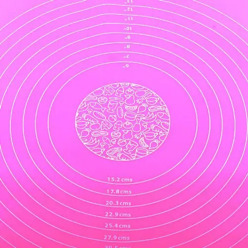 

Rolling Cut Mat Silicone Sugarcraft Fondant Clay Pastry Icing Cake Tool Pink
