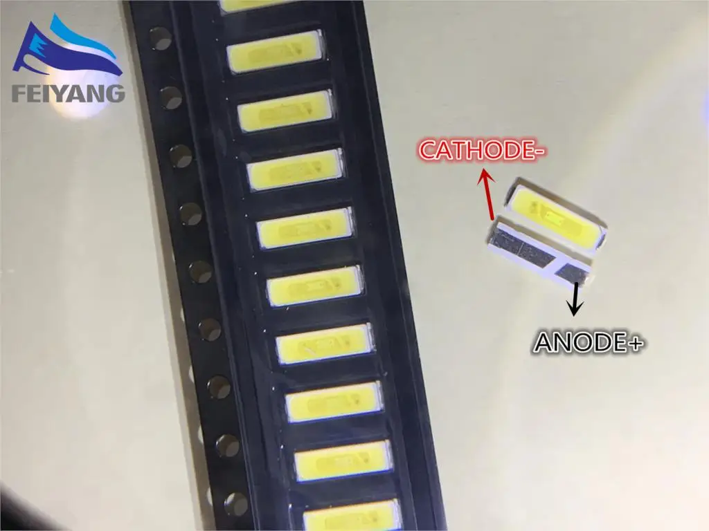 200 шт. EVERLIGHT светодиодный 7020 светодиодный подсветка ТВ высокой мощности 0,5 Вт 3 в светодиодный подсветка холодный белый для светодиодный ЖК-Телевизор подсветка приложения