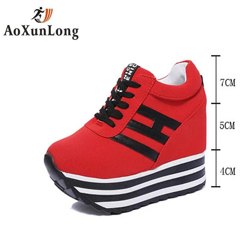 

Ao Xun Long Summer Autumn Women Boots Breathable Fashion Height increase Wedges Slope Boots Woman 3 Color Non-slip Size 35-39