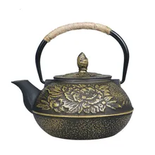 800 мл Японский пион цветок чугун термальная посуда для напитков домашний китайский чайный набор кунг-фу чайник заварник бутылка для воды инструменты для приготовления пищи