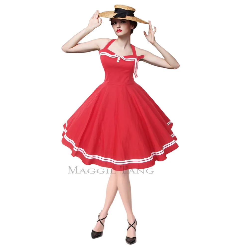 Maggie Tang 50s 60s Vintage Drancing Swing Jive Prom Rockabilly Dress ...