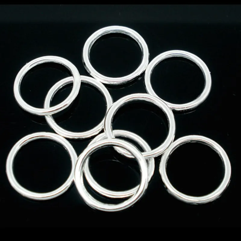 100Pcs Silver Plated Round Soldered Closed Jump Rings Fashion Jewelry