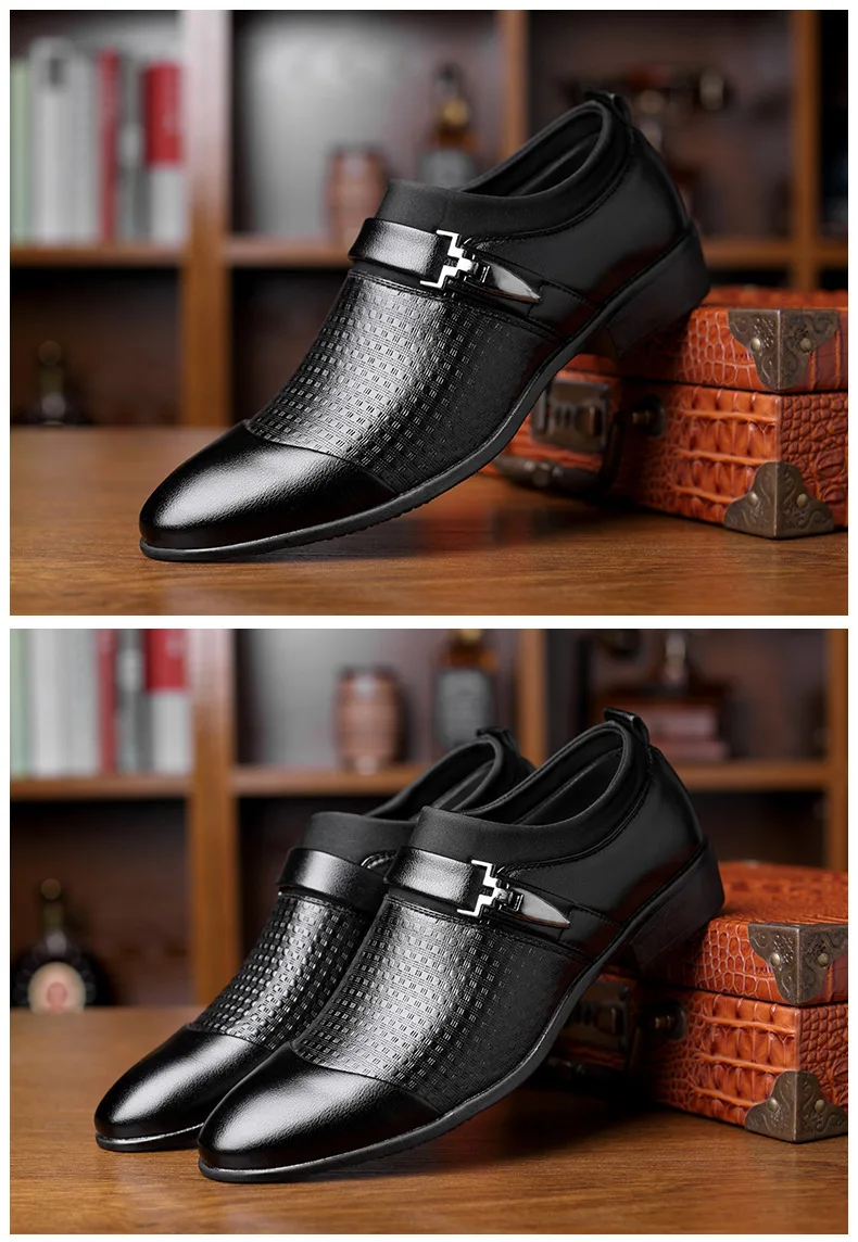 AlexBu/Осенняя мужская кожаная обувь; слипоны на плоской подошве; оксфорды; деловая, деловая, официальная, свадебная обувь; Мужские модельные кожаные туфли с острым носком