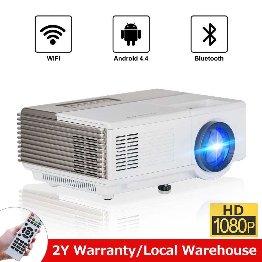 Android WIFI Portable LED LCD Home Cinema Projector Bluetooth HD Video