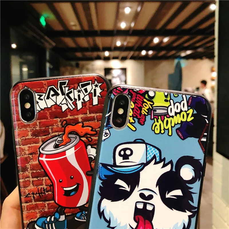 Embossment Soft TPU Back Cover Case For iPhone 8 plus (7)