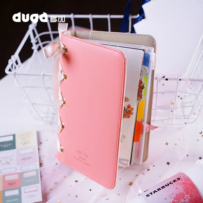 

Dream Ribbon Beautiful Girl Little Fairy Diary Notebook DIY Hand Account Book Cute Bowknot Note Book For School Supplies
