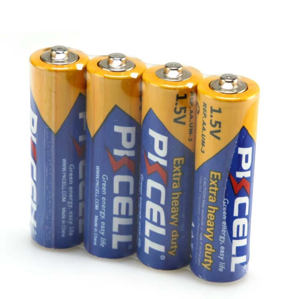 Оптовая продажа 100 шт. Pkcell 1 5 V углерод цинк АА батареи без ртути R6P одного