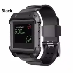Для Fitbit Blaze силиконовый ремешок с рамки экран протектор чехол + браслет Смарт часы противоударный плотный защитный