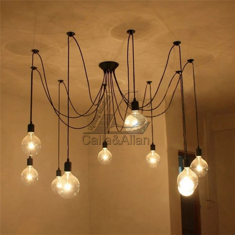 10 Arms E27 Diy Ceiling Spider Pendant Lamp Shade Light Antique 10 Arms E27 Diy Ceiling Spider Pendant Lamp Shade Light Antique Fairy Tering Flowers Chandelier Dining Hall Bedroom Fixture In Lights From