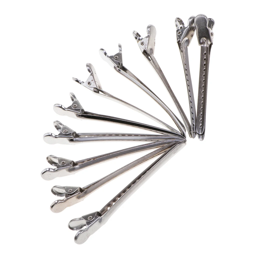 Perfeclan 10 Pcs Metal Hair Sectioning Clips for Hair Salons & Stylists 9cm