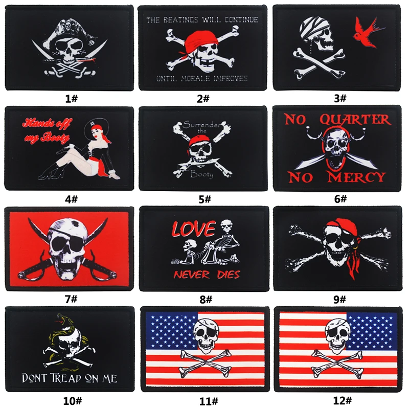 

2019 Digital Gimmick Pirate Banner Cloth Label Do Not Step On My US Flag Tactical Morale Chapter Backpack With Supplies Stickers