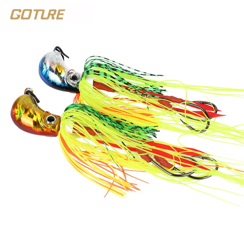Goture 109g Squid Jigs Metal Fishing Jig head Jigging Lure Saltwater