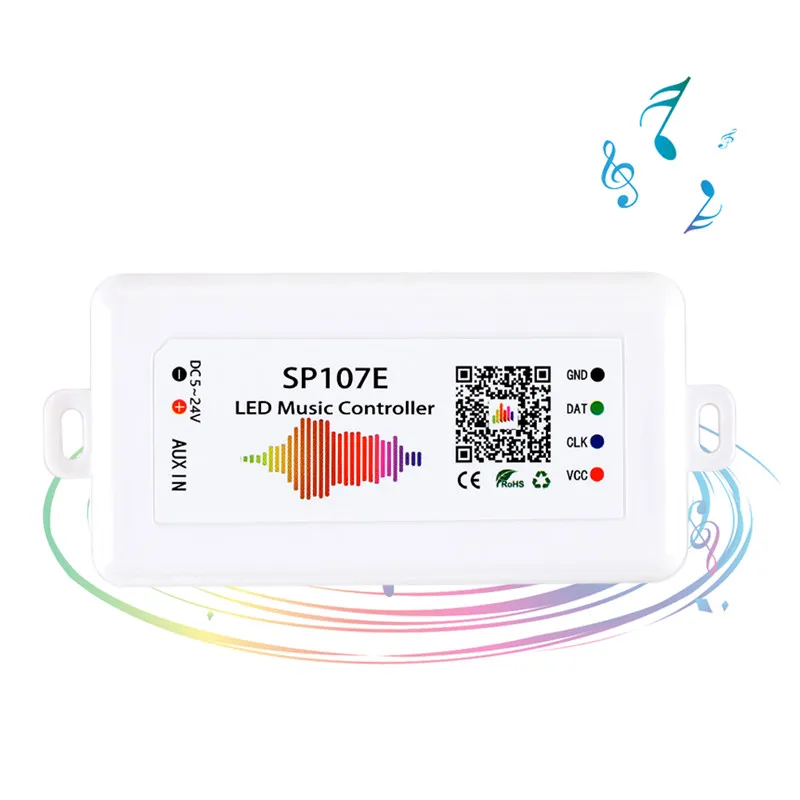 DC5 24V SP110E SP105E SP107E Bluetooth музыкальный контроллер SP108E WIFI для WS2811 WS2812B SK6812 APA102 WS2801