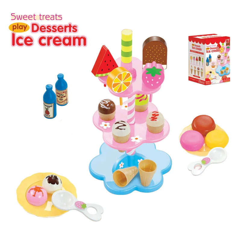 pretend play children Kitchen simulation Ice Cream Stack Up DIY Scene simulation parent-child interaction toy for children Gifts pretend play children Kitchen simulation Ice Cream Stack Up DIY Scene simulation parent-child interaction toy for children Gifts
