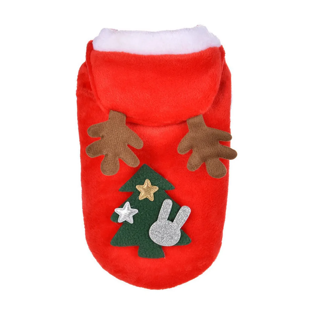 Christmas Cute Elk Dog For Small Dogs Winter Costumes Hoodie Coats Chihuahua Yorkies Pet Clothes Polyester Cosplay Elk#0805