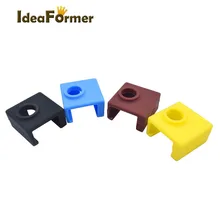 Impressora 3D MK8 Meias Bloco de Silicone Aquecedor de Silicone cobertura de Isolamento para Replicador Anet a6 a8 i3 MK7/MK8/ MK9(China)
