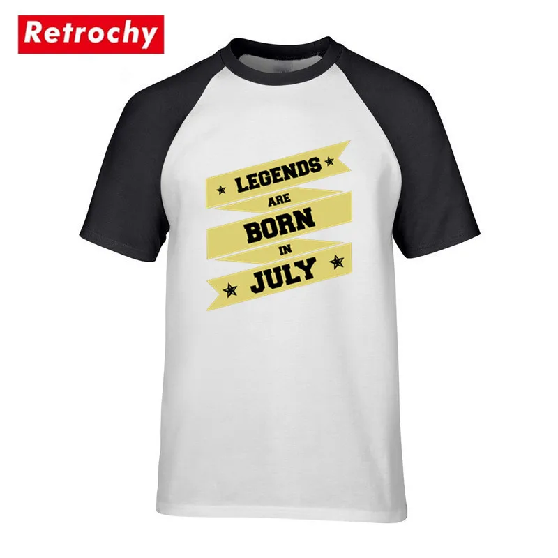 Повседневное футболка Camisetas Hombre Новый рождаются легенды в июле Футболка папа Bro