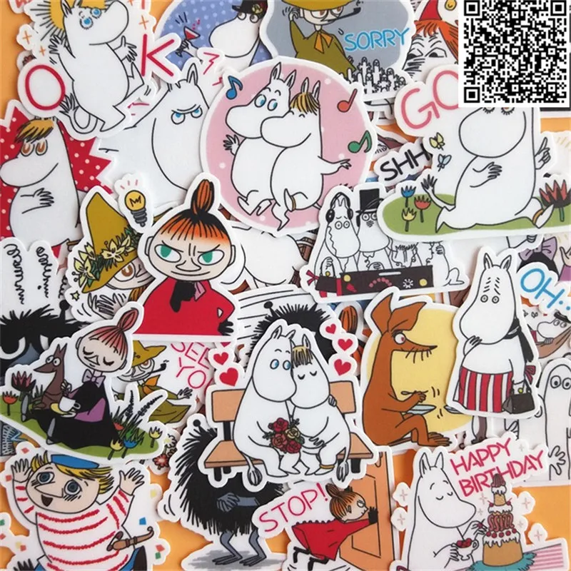 30 pcs Cartoon horse and owner stickers for Home decor on font b phone b font