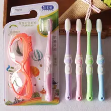 10 компл./лот, нанометр, 1 комплект, содержит 1 предмет, мультяшное животное, детская зубная щетка и 1 игрушечное стекло, подарок для мальчиков и девочек