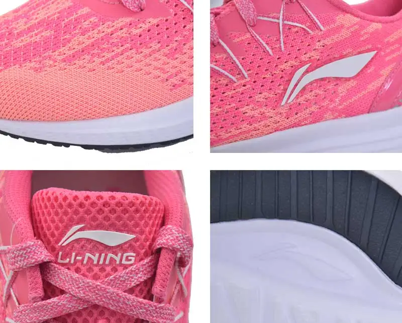 Li-Ning/ женские кроссовки для бега на подушке со звездами, дышащие кроссовки, текстильная спортивная обувь с подкладом под светильник, ARHM082 XYP472