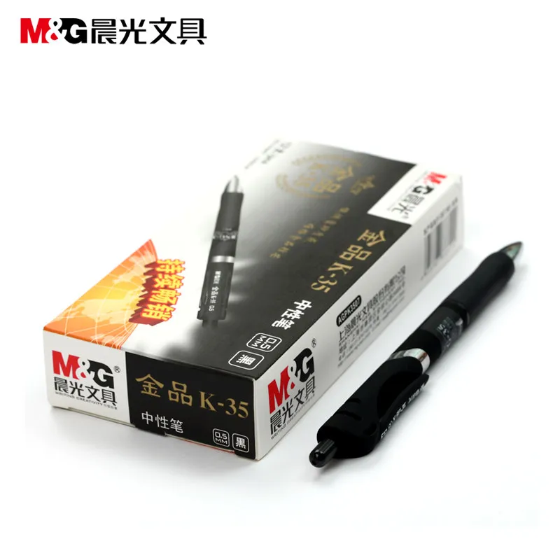 M& G K-35 0,5 мм Тип пуш-ап с чернилами стандартных цветов студенты офис специальная ручка 12 шт./кор