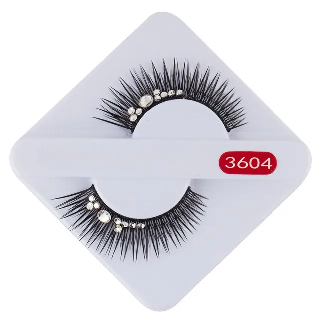 Brand Top Quality Crystal False Eyelash with Diamond Popular Eyelash Extension Long Makeup Tool