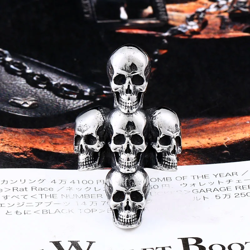Beier new store 316L Stainless Steel ring Fashion Cross Skull Men's Ring High-quality jewelry LLBR8-558R