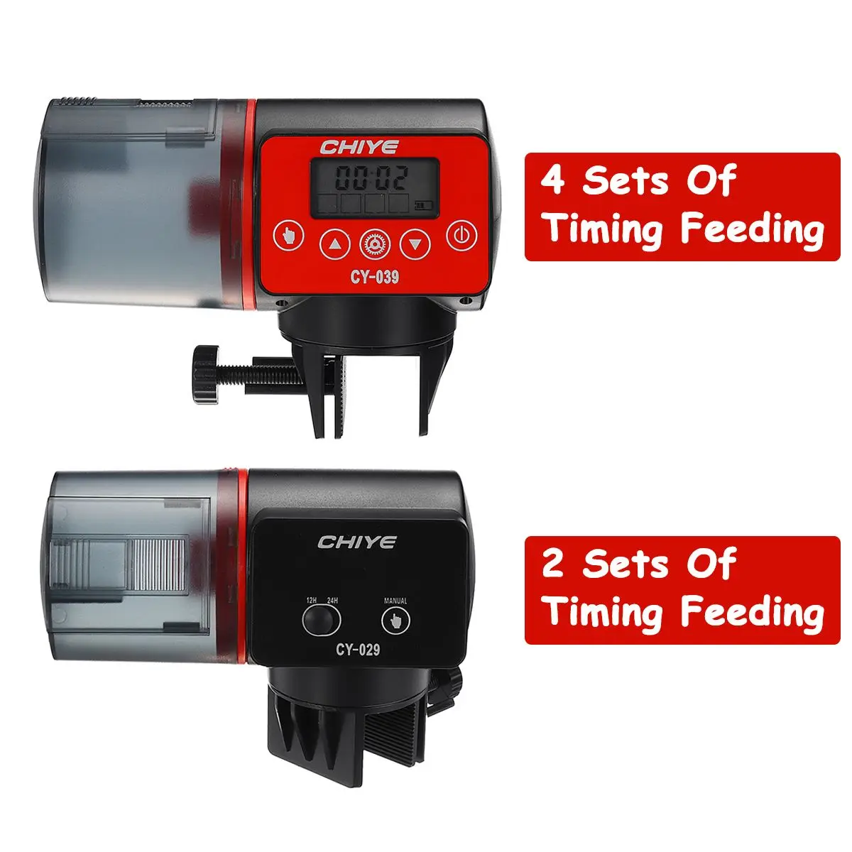 200ml Aquarium Tank Auto Fish Feeder Timer Digital Lcd Screen