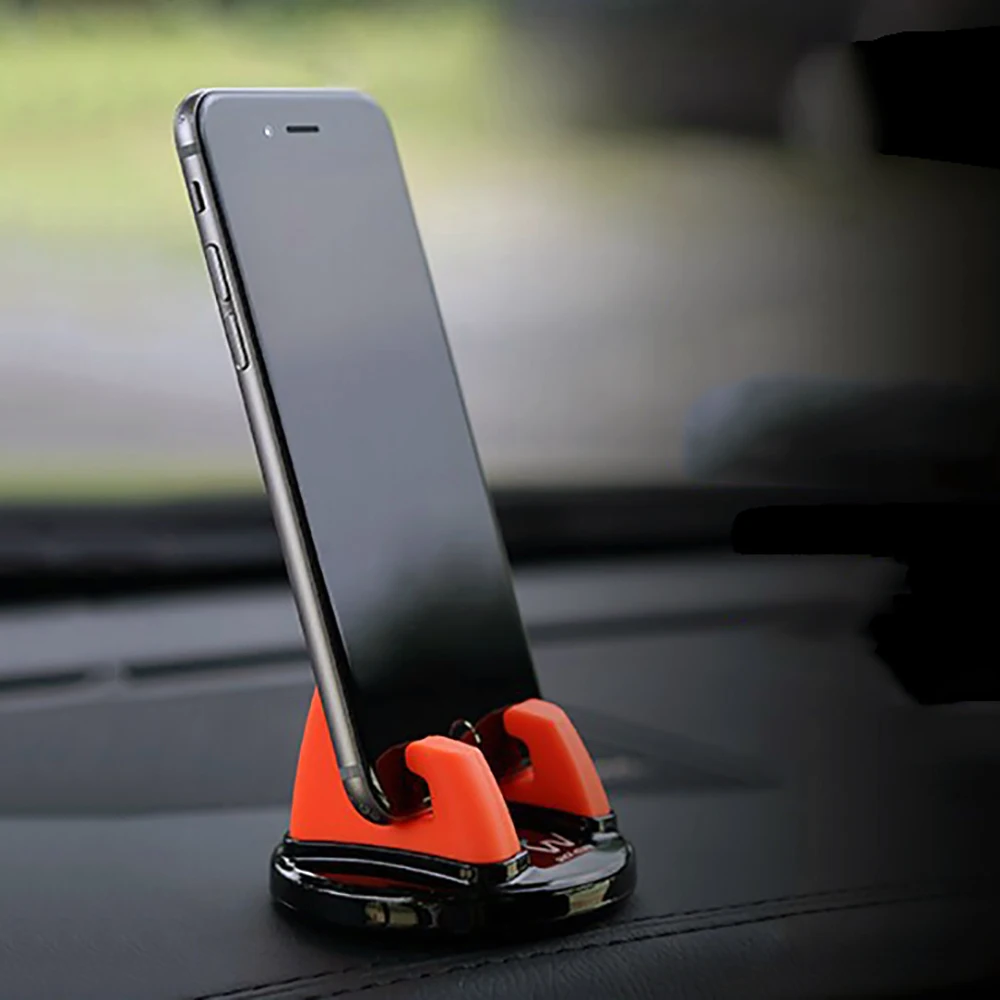 Car Ornament Universal Phone Holder 360 Degree Rotation PC + Silicone Dashboard Decoration For GPS Holder Cell Phone 75mmx45mm Car Ornament Universal Phone Holder 360 Degree Rotation PC + Silicone Dashboard Decoration For GPS Holder Cell Phone 75mmx45mm