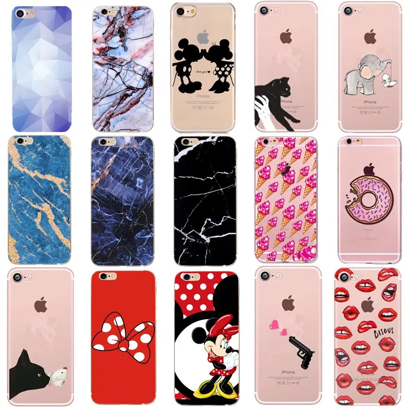 

Cute Marble Shell For iphone 8 Plus Case Soft TPU Pink Luxury Phone Capas for Iphone Funda Xs X 7 plus 6 6S 5 5S SE Cover Coque