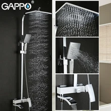 GAPPO ванная комната смеситель для душа набор белая Ванна Смеситель кран водопад настенная душевая головка хромированная Ванна Душевая система