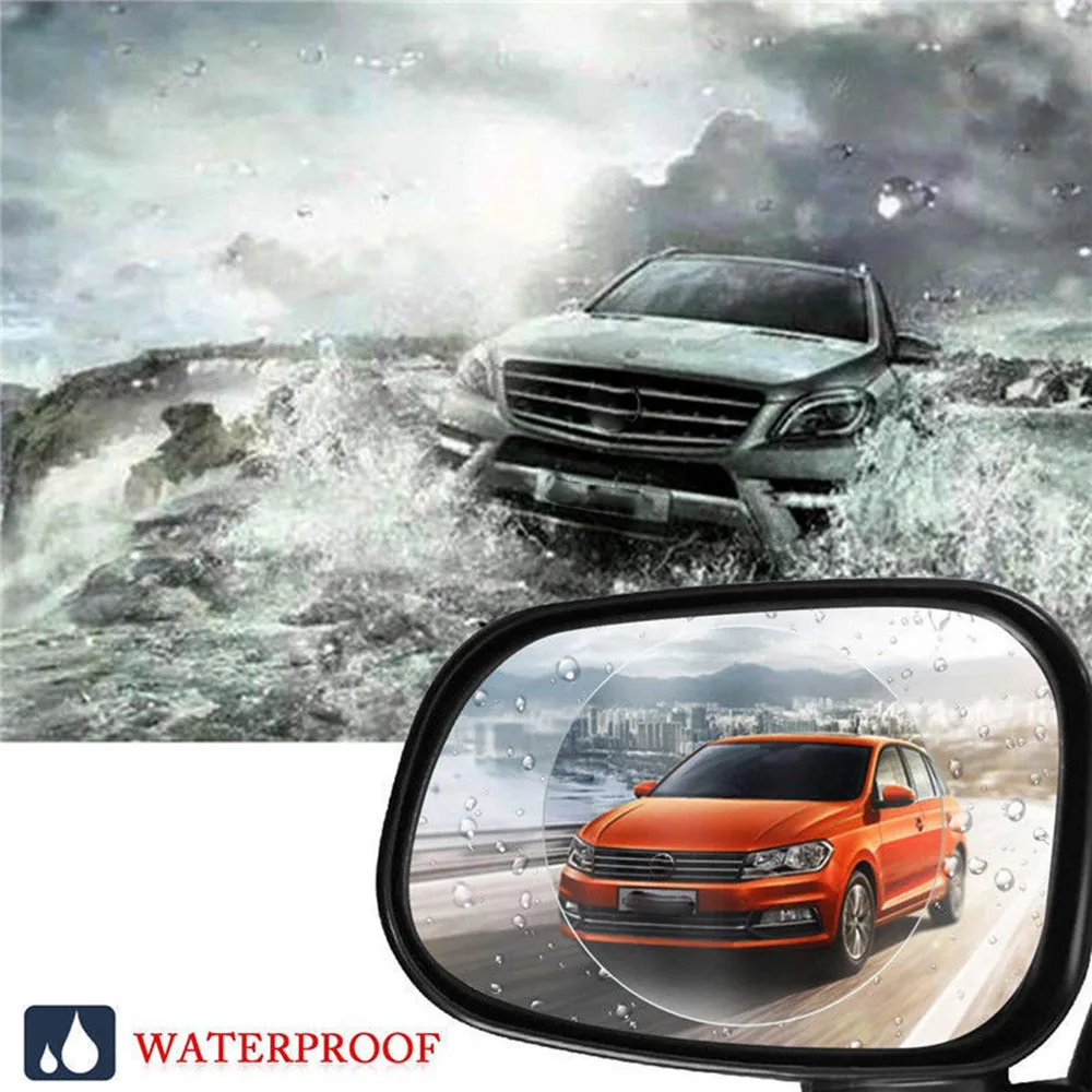 Высокая прозрачность HD, 2 шт., Автомобильное зеркало заднего вида, покрытие, ПЭТ пленка, анти-туман, анти-блики, анти-туман, непромокаемый, водонепроницаемый, безопасность