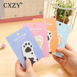 CXZY kitty Black cat Paw page flag sticky note kawaii index tab memo pad планировщик наклейка милый товар офисный список канцелярские 3B812