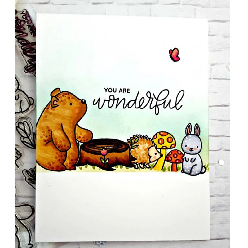 

Peaceful Animal Clear Silicone Stamp DIY Scrapbooking Card Album Making Background Craft Handmade Decoration Template