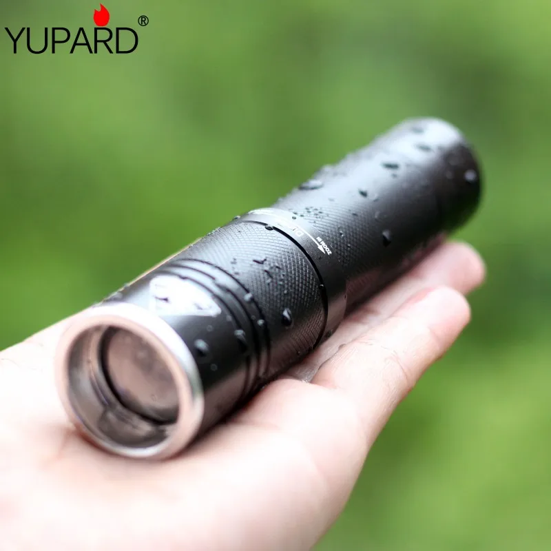 

YUPARD outdoor waterproof mouse tail remote switch T6 led flashlight high power zoom torch lantern camping bike light 18650