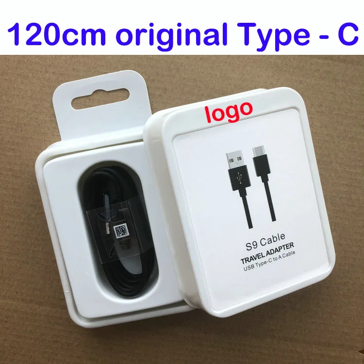 100 компл./лот оригинальные S9 S8 Тип usb-C 1,2 м Быстрая зарядка кабель синхронизации данных для S8 Примечание 7 8 S8 S8 плюс с посылка
