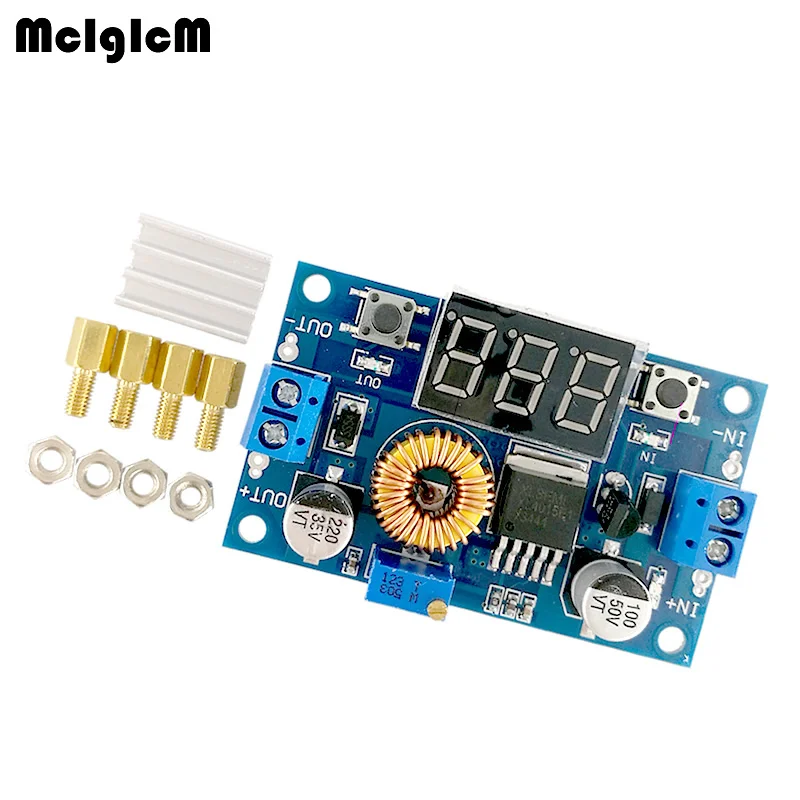 MCIGICM 5A 75W DC-DC Adjustable Step-down Module Step Down Modules with Voltmeter