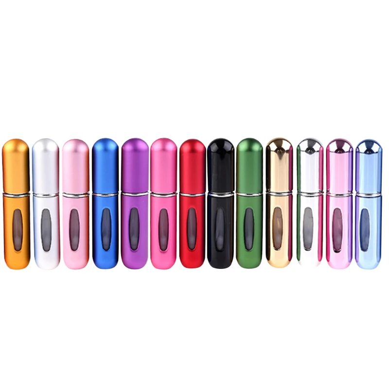 5ml Portable Mini Aluminum Refillable Storage Bottles Perfume Spray Empty Cosmetic Containers Atomizer For Traveler Women Gifts