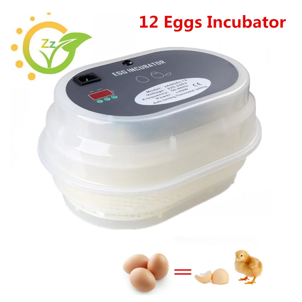 

12 Eggs Incubator Home Use Mini Chicken Brooder Machine Automatic Eggs Turner Industrial Use Hatcher Tools