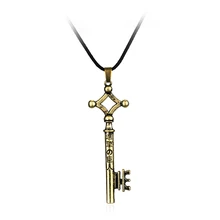Атака на Титанов Eren ключ ожерелье металлическая подвеска ожерелье Эрен, косплей ювелирные изделия игрушки Аниме Фигурка аниме ювелирные изделия Прямая с фабрики