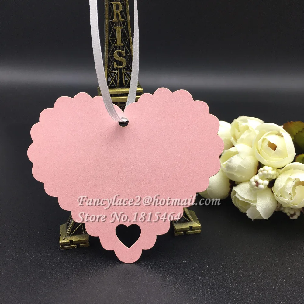 60pcs Customizable Heart Tags Wishing Tree Gifts Message Card Label