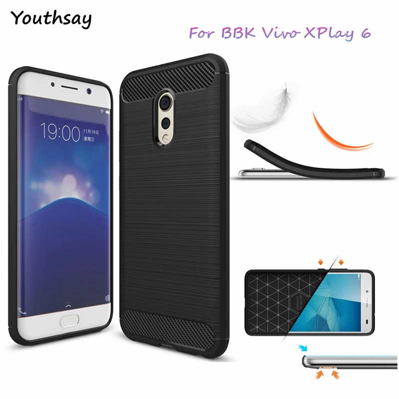 Youthsay для Fundas BBK Vivo XPlay 6 Чехол Мягкий ТПУ/углеродное волокно чехол телефона 5 5&quot |