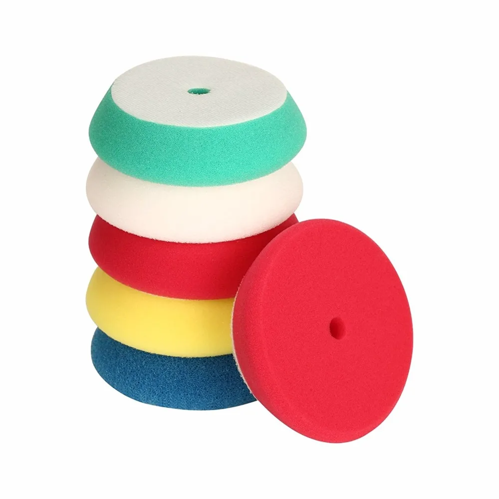 

SPTA Polishing Buffing Pad 4inch 100mm For 3" Backing Pad RO/DA/Air Polisher, Random Orbit Dual Action Polisher Mix Color
