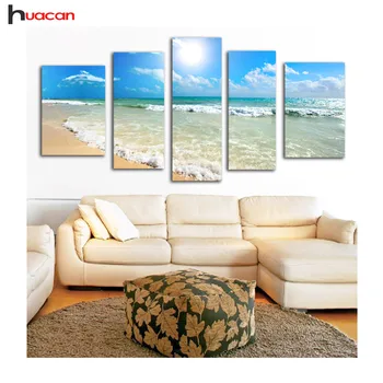 

Diamond Embroidery Painting Cross Stitch Multi-Picture Combination Triptych The Sea and Beach Craft for Home Decor N5FFMMP-2012