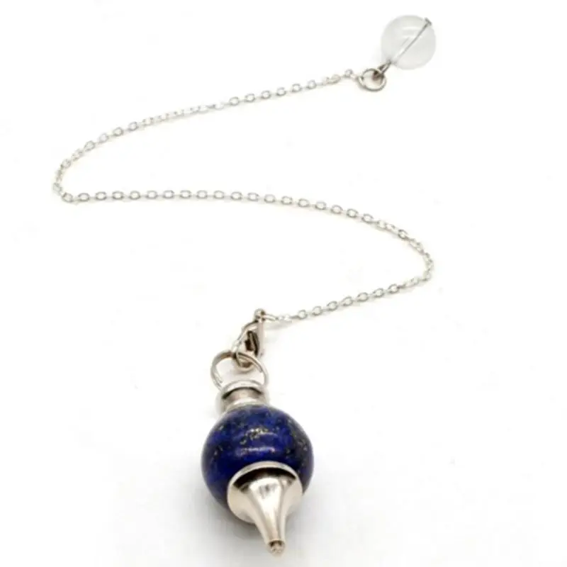 JOYA подарок натуральные камни 7 Чакула рейки целебный кристалл дамы кулон лечение ювелирные изделия женщина подарок мода маятник - Окраска металла: lapis lazuli