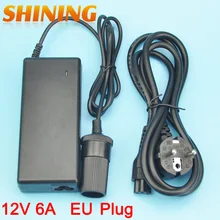 12 В 6A 72 Вт зарядное устройство с вилкой ЕС адаптер переменного тока адаптер автомобильного прикуривателя адаптер питания планшетного ПК