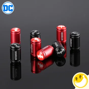 

Justice Alliance Theme Batman style 4Pcs Aluminum Alloy Car Truck Wheel Tire Valve Stem Caps Dust Covers Gas Nozzle Valve Cover